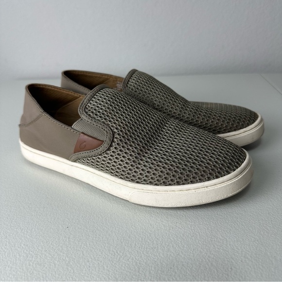 OluKai Green Metallic Pehuea Slip On Shoes Size 9 - Picture 1 of 8